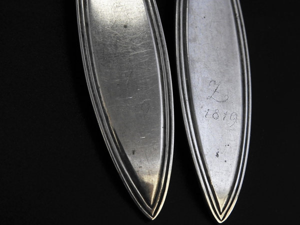Zwei alter Suppenlöffel von 1819, Silber Lot 12 Trimulierstrich , TOP ZUSTAND,KAUM GEBRAUCHSSPUREN