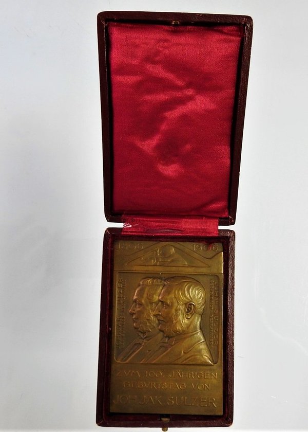 Medaille 1906 Schweiz Winterthur a. d.100. Geburtstag d.Unternehmers Johann Jakob Sulzer (1806-1833)